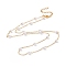PVD Vacuum Plating 304 Stainless Steel Beaded Necklaces, with Plastic Imitation Pearl Beads and Curb Chains, Golden, 17.72 inch(45cm)