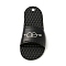 Spray Painted Alloy Pendants, Slipper Shape, Black, 41x18x7.5mm, Hole: 2mm