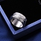 Rotatable 304 Stainless Steel  Finger Rings, Stainless Steel Color, 10mm,US Size 8(18.1mm)