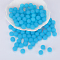 Round Silicone Focal Beads, Light Cyan, 15mm, Hole: 2mm