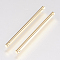 Brass Links connectors, Bar, Real 18K Gold Plated, 35x2mm, Hole: 1mm