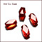 K9 Glass, Imitation Austrian Crystal Beads, Grade AAA, Faceted, Column, Red, 8x5.5mm, Hole: 0.7~0.9mm