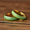 201 Stainless Steel Enamel Finger Rings, Golden, 6mm,US Size 7(17.3mm)