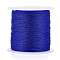 Polyester Braided Metallic Thread, for DIY Braided Bracelets Making and Embroidery, Blue, 0.4mm, 6-Ply, about 54.68 yards(50m)/roll