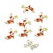 Alloy Enamel Pendants, Golden, Fox, 14.6x26mm