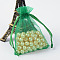 Organza Gift Bags with Drawstring, Wedding Party Christmas Favor Gift Bags, Organza Pouches for Potpourri, Green, 9x7cm