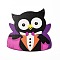 Single Face Printed Wood Big Pendants, Halloween Charms, Owl, 145x149x4mm, Hole: 4mm
