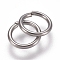 Tarnish Resistant 304 Stainless Steel Jump Rings, Soldered Jump Rings, Closed Jump Rings, Stainless Steel Color, 20 Gauge, 6x0.8mm, Inner Diameter: 4.5mm