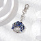 Natural Lapis Lazuli Chips Beads & Alloy Tree of Life Pendant Decorations, with Swivel Lobster Claw Clasps, 90mm