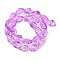 Handmade Lampwork Beads Strands, Shell Shapes, Lilac, 16~16.5x12~13x9~10mm, Hole: 1.2mm, about 25pcs/strand, 16.14''(41cm)
