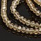 Pearl Luster Plated Faceted Rondelle Glass Beads Strands, PapayaWhip, 4x3mm, Hole: 1mm, about 110pcs/strand, 15 inch