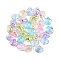 Ocean Themed Electroplate Glass Beads, Dyed & Heated, Shell Shape, 10.5x12.5x8.5mm, Hole: 0.8~1mm
