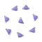 10 Sets Alloy Magnetic Clasps with Loops, Heart, Lilac, 15x9.5x6mm, Hole: 1.5mm