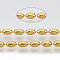 Brass Ball Chains, Oval Beads Chains, Long-Lasting Plated, Soldered, with Spool, Cadmium Free & Nickel Free & Lead Free, Golden, 4.6x3mm, about 150.91 Feet(46m)/roll