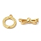 Brass Micro Pave Clear Cubic Zirconia Toggle Clasps, Cadmium Free & Nickel Free & Lead Free, Bowknot, Real 18K Gold Plated, 20mm, Ring: 13x11x1mm, Hole: 1mm, Bowknot: 5.5x16x3.5mm, Hole: 1.4mm
