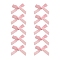 10Pcs Bowknot Cloth Alligator Hair Clips, Pink, 35x45mm