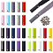 30Set 15 Style Spray Painted Zinc Alloy End Caps, with Screw, Column & Round Tube, Mixed Color, 20x7mm, Hole: 1.8~2mm, Inner Diameter: 4.5~4.7mm, 2sets/style