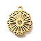 304 Stainless Steel Rhinestone Pendants, Manual Polishing Cutting, Ion Plating(IP), Golden, 13.5x11.5x1.5mm, Hole: 1.2mm