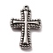 Non-Tarnish 304 Stainless Steel Pendants, Cross, Stainless Steel Color, 18x12.5x3mm, Hole: 1mm