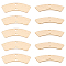 30Pcs Brass Connector Charms, Curved Rectangle, Nickel Free, Real 18K Gold Plated, 10x28.5x1mm, Hole: 1mm, 30pcs