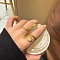 Brass Finger Rings for Women, Snake, Golden, 37.5mm,US Size 6(16.5mm)