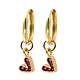 Серьги-кольца из латуни в форме сердца EJEW-Z086-16G-4