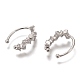 Серьги-манжеты из латуни ZIRC-Z015-03P-2