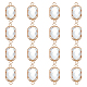 16 шт. латунные подвески-коннекторы из прозрачного стекла FIND-BC0013-16G-1