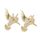 Латунные микропаве прозрачные подвески с фианитом KK-Q031-26G-1