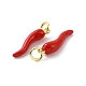 Подвески из латуни с покрытием из эмали KK-C008-20G-04-3