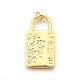 Латунные микро проложить кубического циркония подвески KK-K401-30G-1