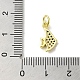Подвески из настоящей 18-каратной позолоченной латуни с фианитами KK-M283-12A-02-3