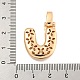 Латунные микропаве прозрачные подвески с фианитом KK-B099-01G-U-3