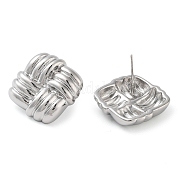 Серьги латунные гвоздики EJEW-K276-10P