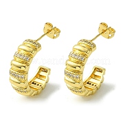 Серьги-гвоздики из латуни с фианитами EJEW-K267-10G