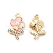 Rhinestone сплава эмали подвески ENAM-K020-02B