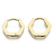 Серьги-кольца Huggie Hoop из нержавеющей стали 304 STAS-R115-19G