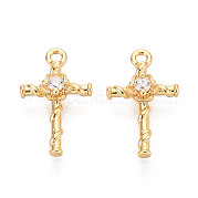 Подвески из латуни с прозрачным фианитом KK-T074-105G