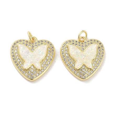 Латунные микропаве прозрачные подвески с фианитом KK-L213-018G-03-1
