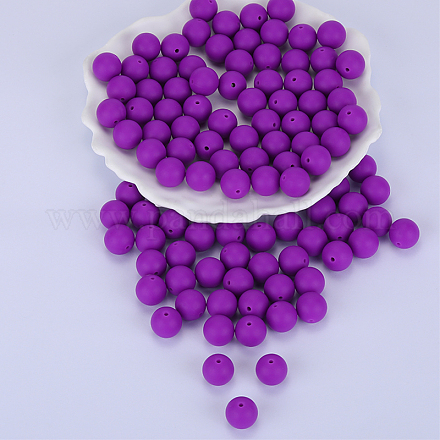 Круглые силиконовые фокусные бусины SI-JX0046A-130-1