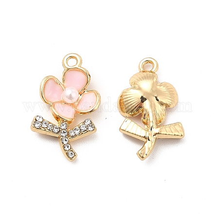 Rhinestone сплава эмали подвески ENAM-K020-02B-1