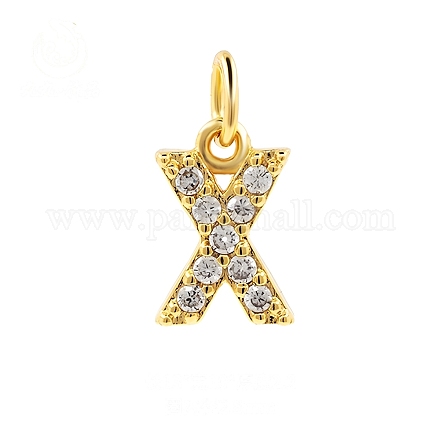 Подвески из латуни с фианитами и переходными кольцами FIND-PW0024-09X-1