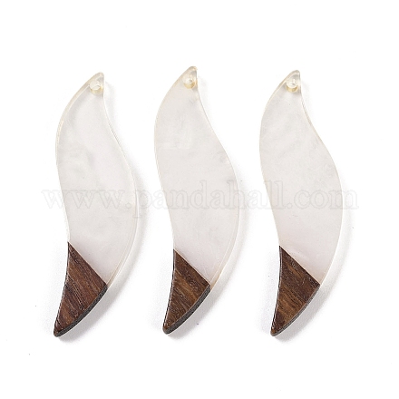 Большие подвески из смолы и дерева WOOD-F015-18H-1