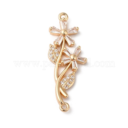 Латунные микропаве прозрачные подвески с фианитом KK-C062-095G-1