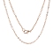 Brass Cable Chains Necklace Making, with Alloy Lobster Claw Clasps, Rose Gold, 23.6 inch~24.37 inch(60cm~61.9cm)