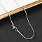 Tarnish Resistant 304 Stainless Steel Snake Chain Necklace Making, with Lobster Claw Clasps, Stainless Steel Color, 17.7 inch(45cm)