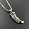 Punk Style Retro Stainless Steel Wolf Tooth Shape Pendant Fashion Necklaces for Men, Stainless Steel Color