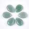 Natural Green Aventurine Pendants, Teardrop, 25x18x7~8mm, Hole: 0.8mm