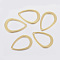 304 Stainless Steel Open Pendants, Teardrop, Golden, 17x11x0.8mm, Hole: 0.8mm