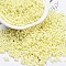 Baking Paint Glass Seed Beads, Peanut, Lemon Chiffon, 2x4.5x2mm, Hole: 0.8~0.9mm, about 15000pcs/pound